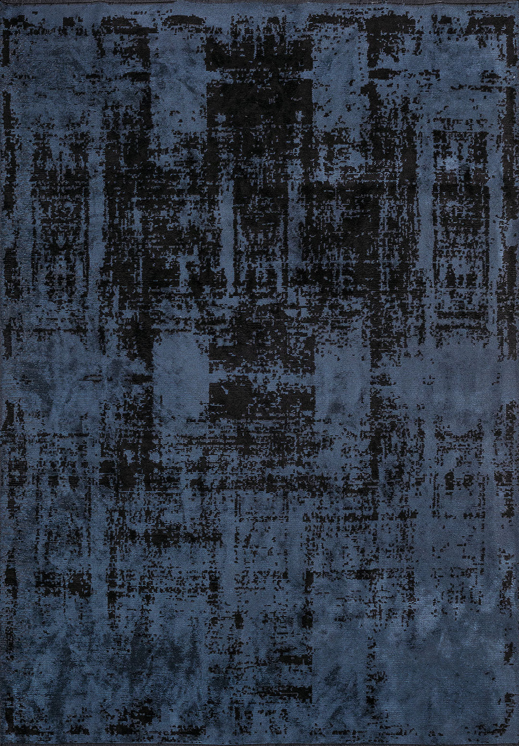 Discrete Black - Navy Blue Rug