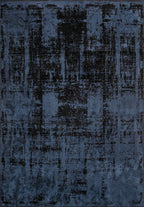 Discrete Black - Navy Blue Rug