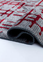 Axis Red - Light Grey Rug