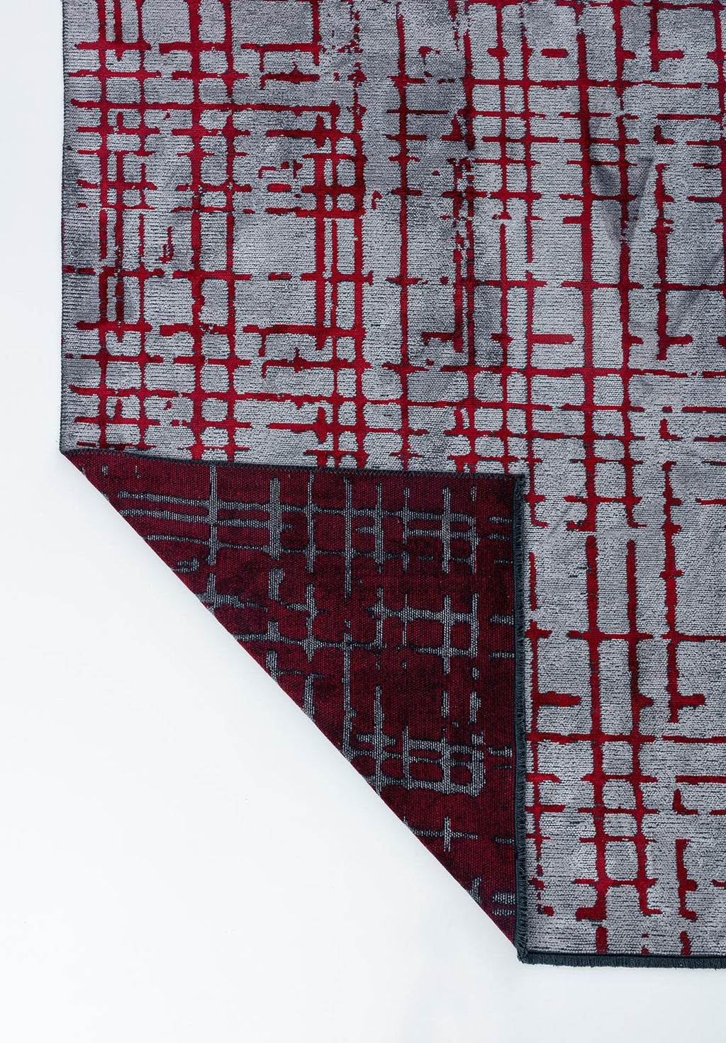 Axis Red - Light Grey Rug
