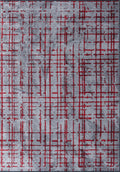 Axis Red - Light Grey Rug