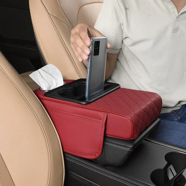 🎅2025 Christmas Hot Sale - Multifunctional PU Leather Car Armrest Box Mat