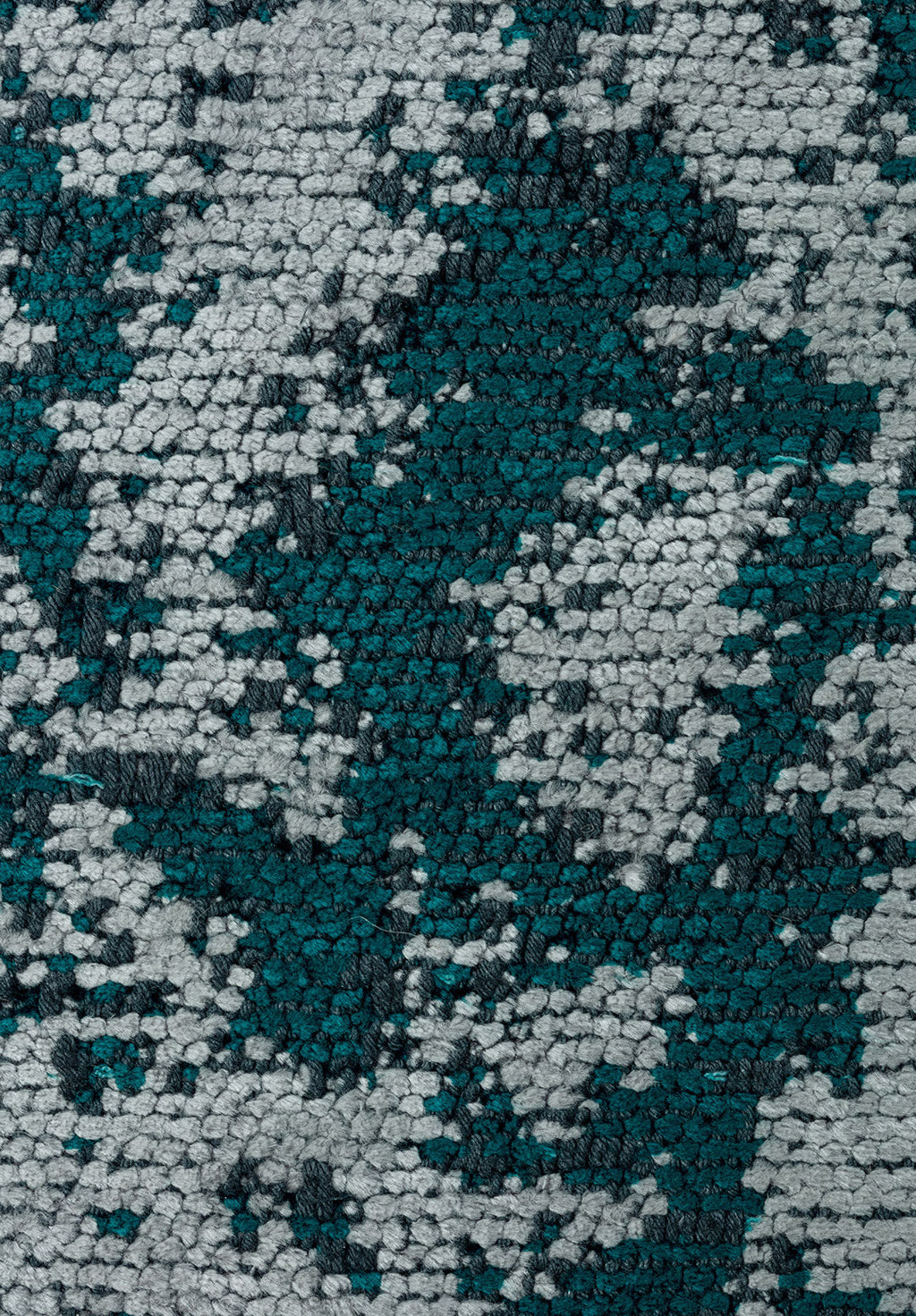 Marble Dark Turquoise - Light Grey Rug