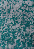 Marble Dark Turquoise - Light Grey Rug
