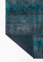Spark Anthracite - Dark Turquoise Rug