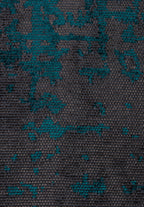 Spark Anthracite - Dark Turquoise Rug
