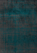 Spark Anthracite - Dark Turquoise Rug