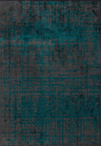 Spark Anthracite - Dark Turquoise Rug