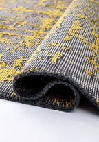 Spark Grey - Yellow Rug
