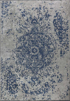 Seal Navy Blue - Beige Rug