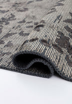 Flora Charcoal - Beige Rug