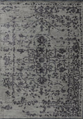 Flora Charcoal - Beige Rug