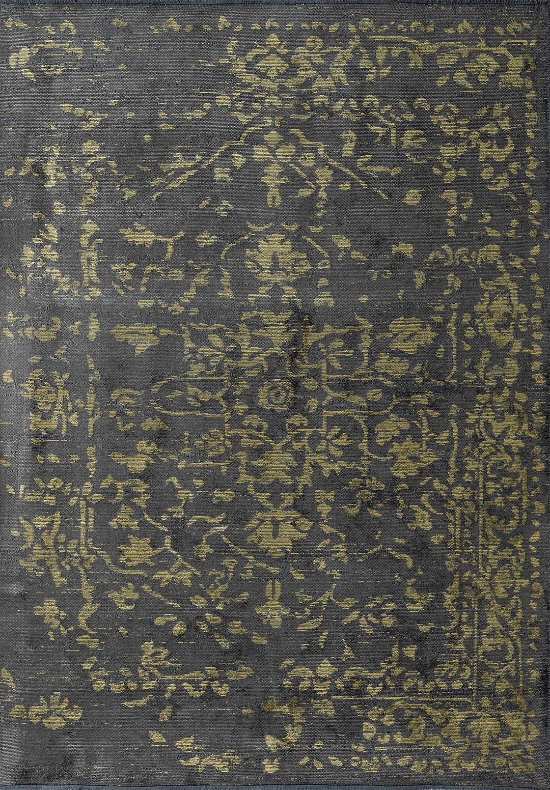 Flora Green - Anthracite Rug