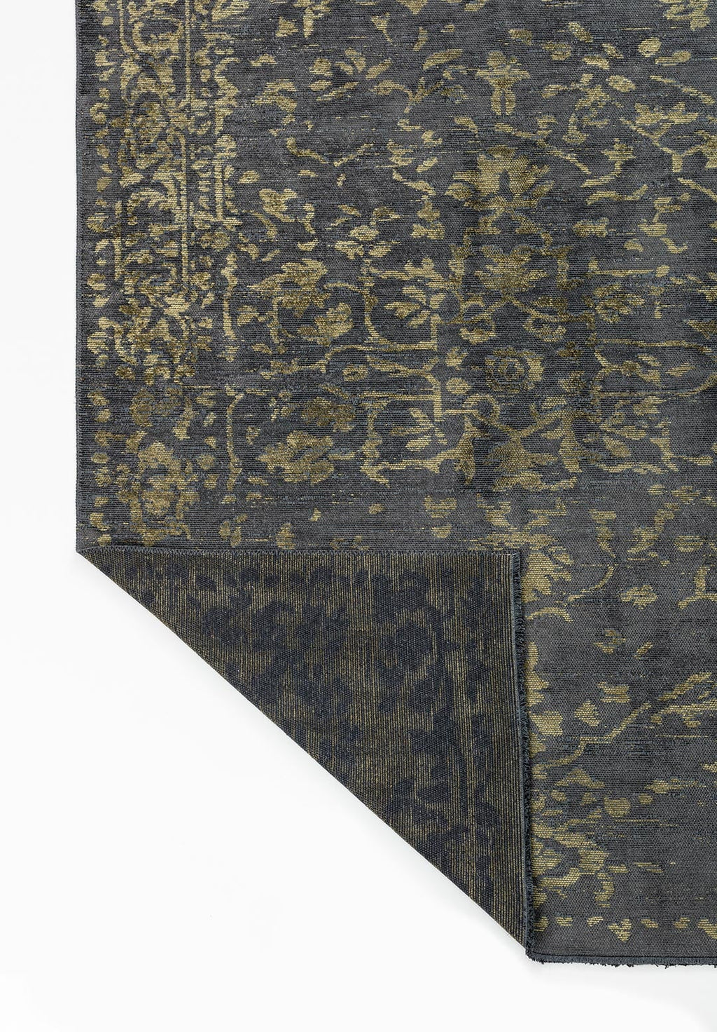 Flora Green - Anthracite Rug