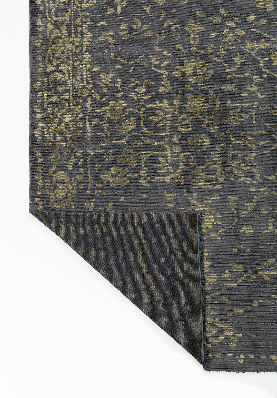 Flora Green - Anthracite Rug