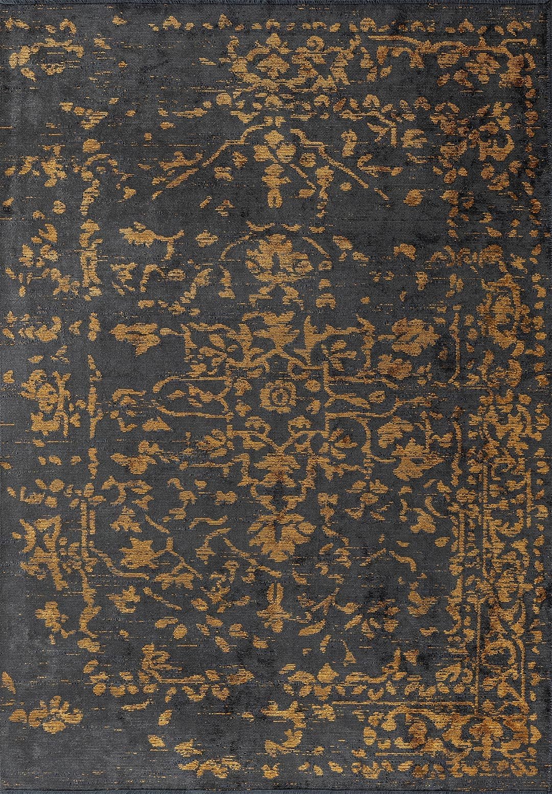 Flora Mustard - Anthracite Rug