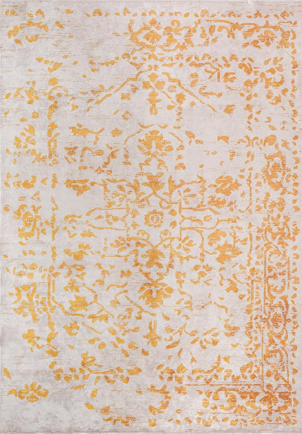 Flora Mustard - Ecru Rug
