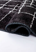 Dent Black - Light Cream Rug