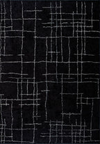 Dent Black - Light Cream Rug