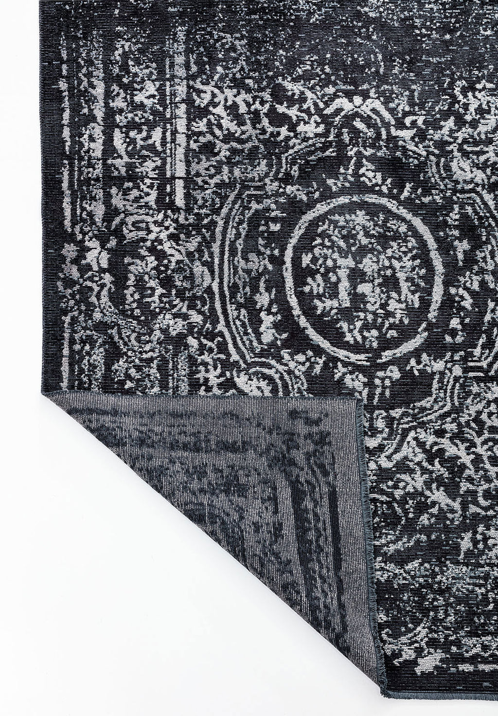 Babylon Black - Grey Rug