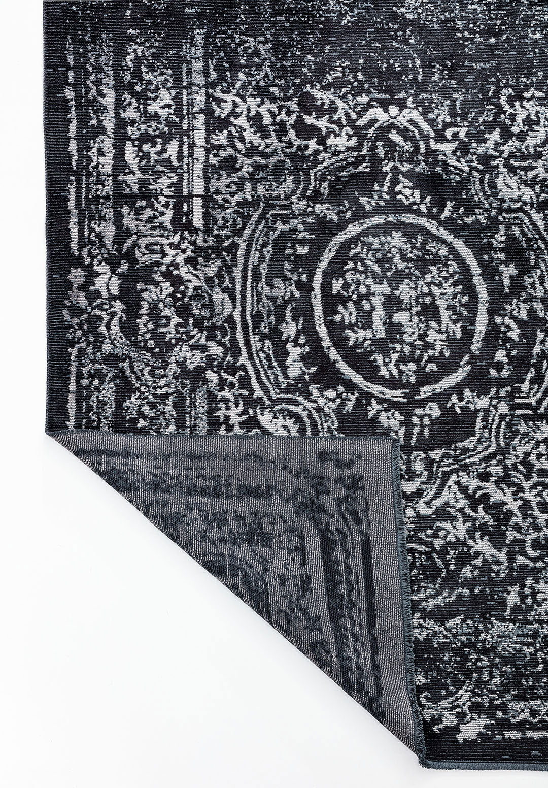 Babylon Black - Grey Rug
