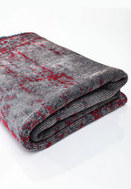 Caesar Dark Grey - Red Rug