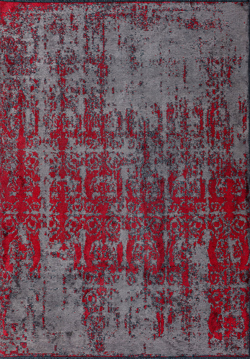 Caesar Dark Grey - Red Rug