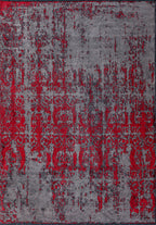 Caesar Dark Grey - Red Rug