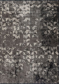 Triangle Anthracite - Beige Rug