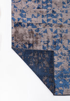 Triangle Dark Grey - Navy Blue Rug