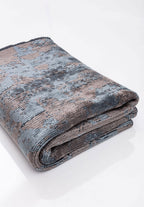 Triangle Dark Grey - Blue Rug