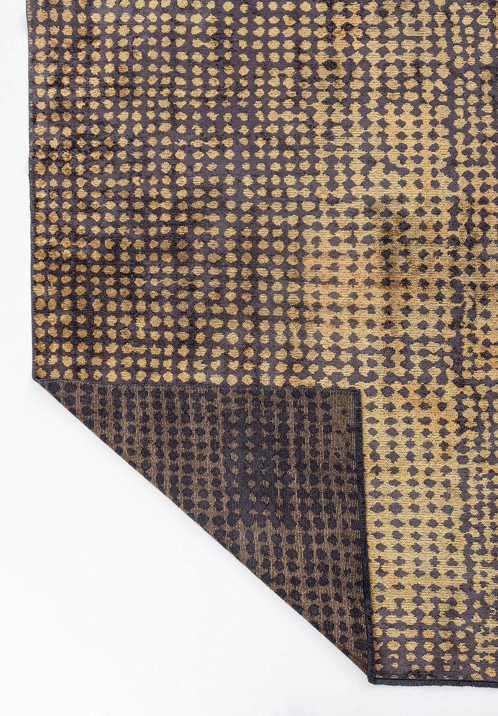 Dots Charcoal - Gold Rug