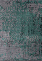 Grace Dark Green - Grey Rug