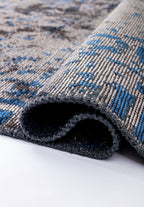 Helix Navy Blue - Dark Grey Rug