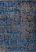 Helix Navy Blue - Dark Grey Rug