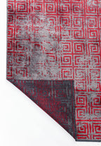 Helix Red - Dark Grey Rug
