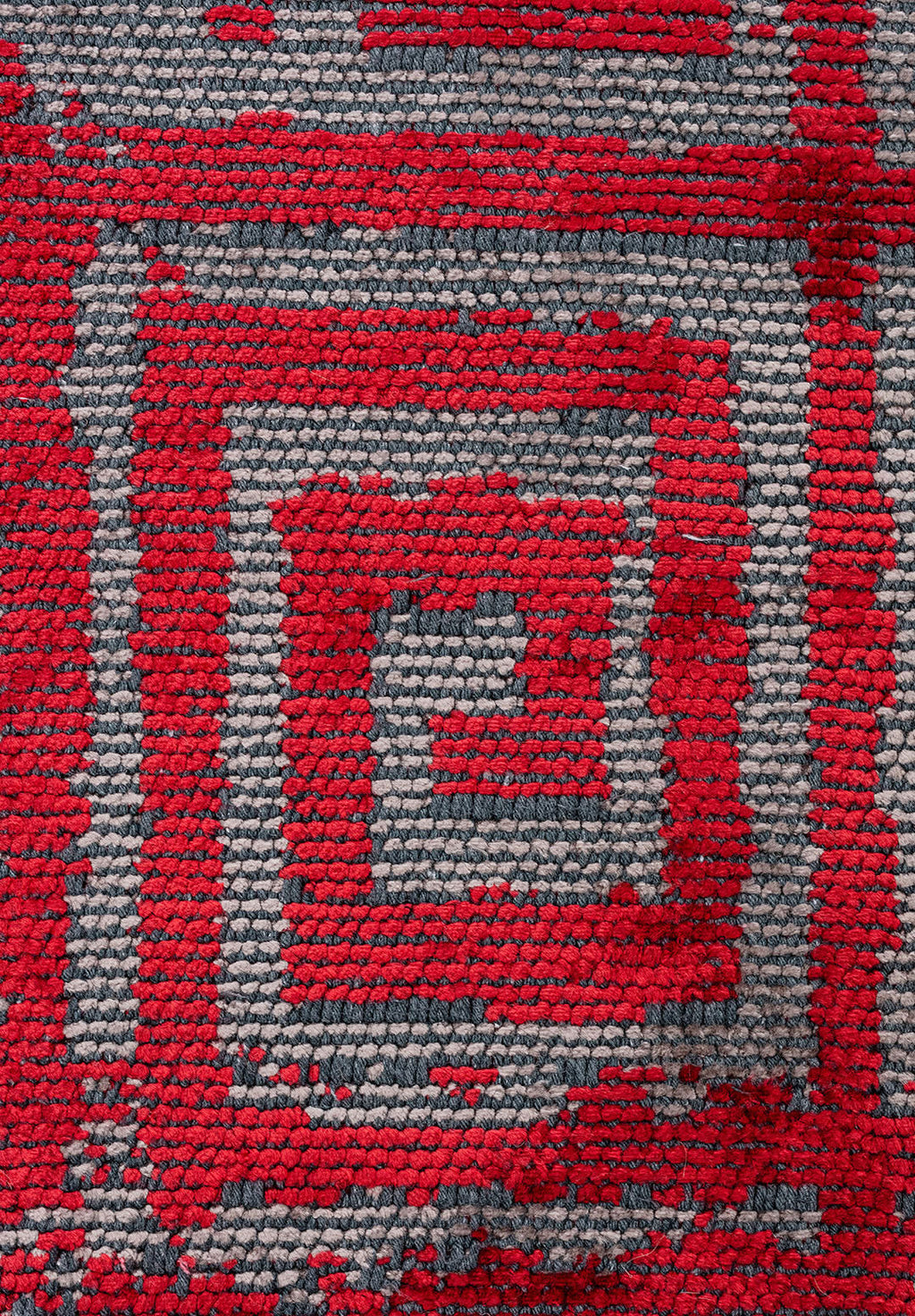 Helix Red - Dark Grey Rug