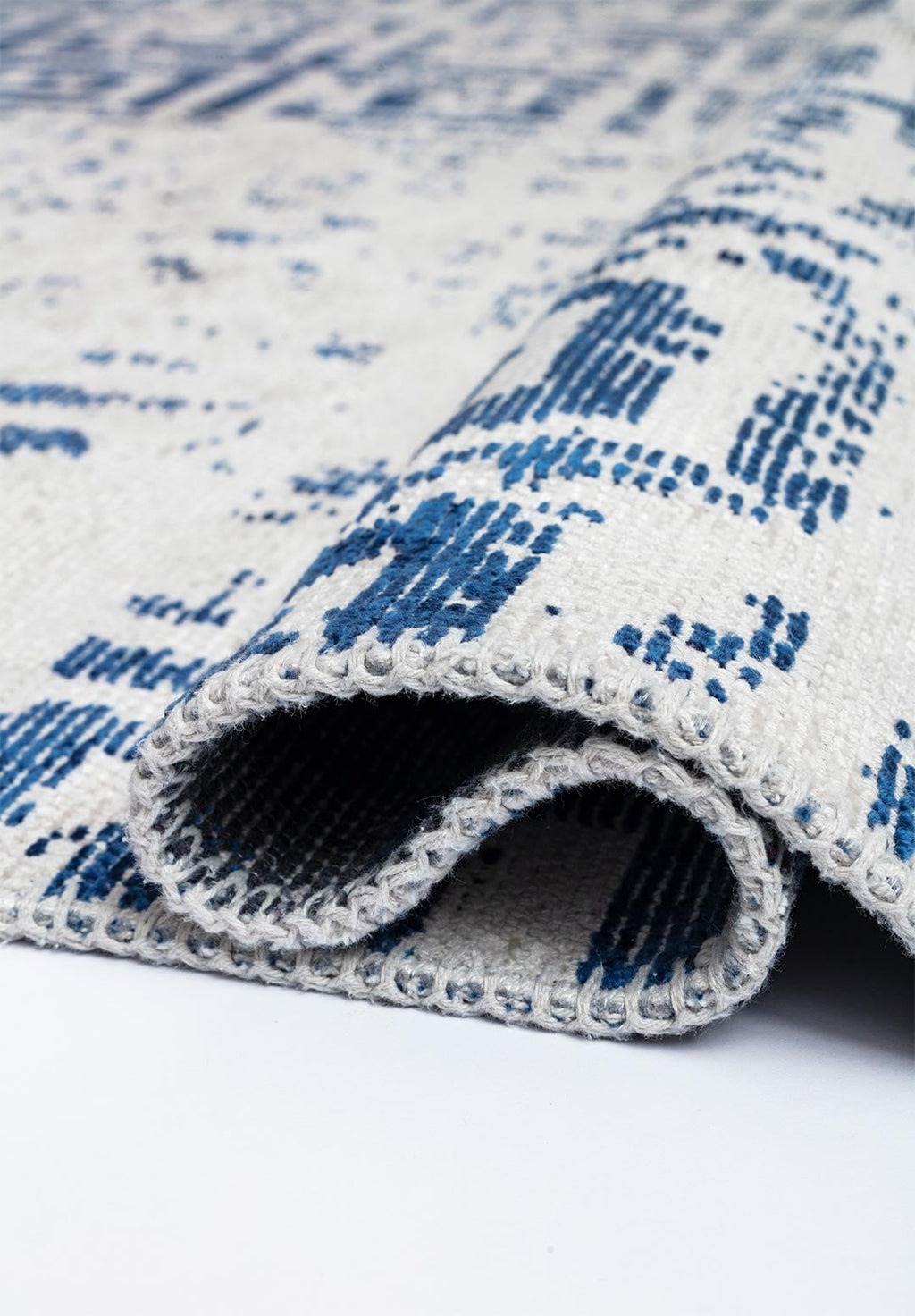 Helix Navy Blue - Ecru Rug