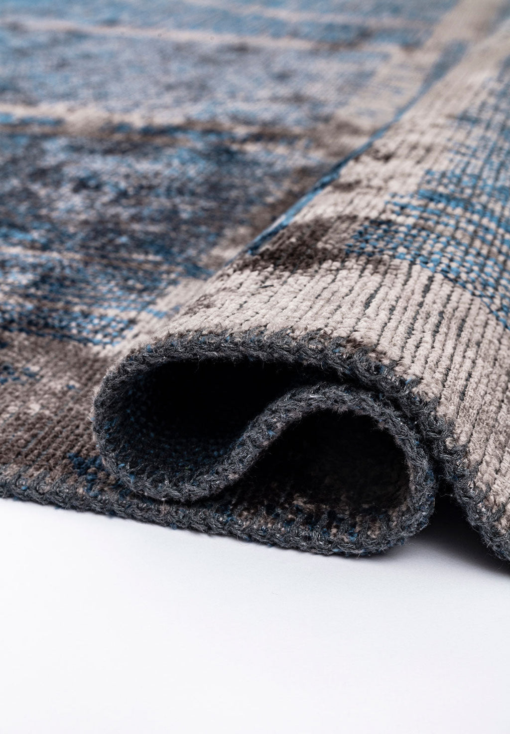 Panorama Navy Blue - Dark Grey Rug