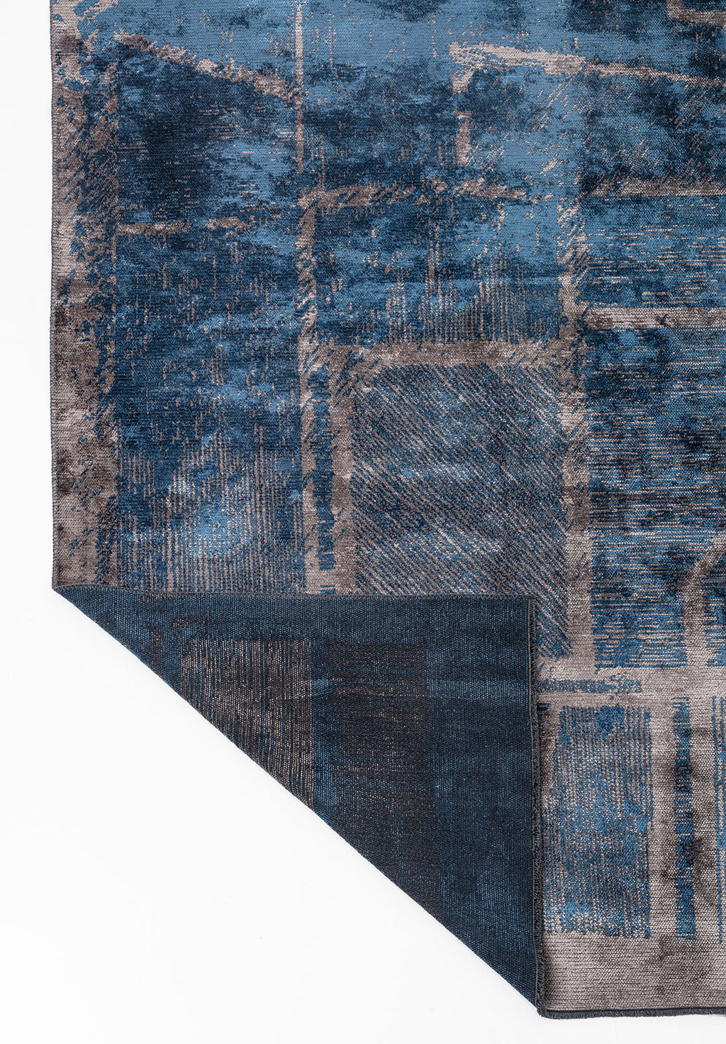 Panorama Navy Blue - Dark Grey Rug