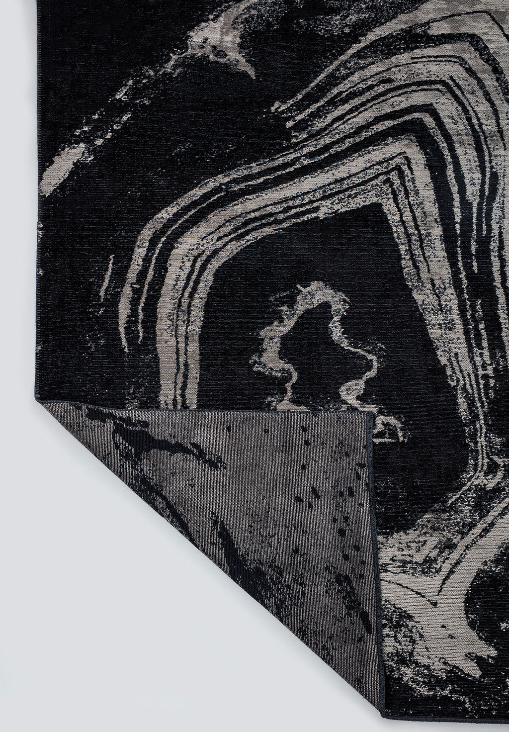 Smoke Cream - Black Rug