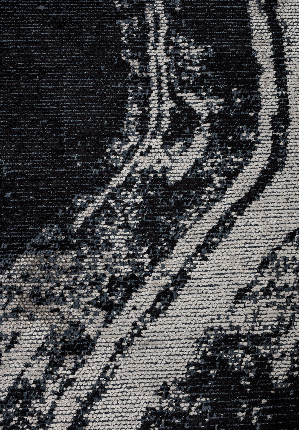 Smoke Cream - Black Rug