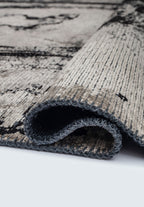 Smoke Black - Cream Rug
