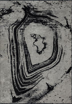Smoke Black - Cream Rug