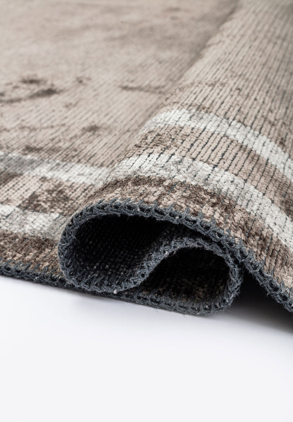 Twist Dark Grey  - Light Grey Rug