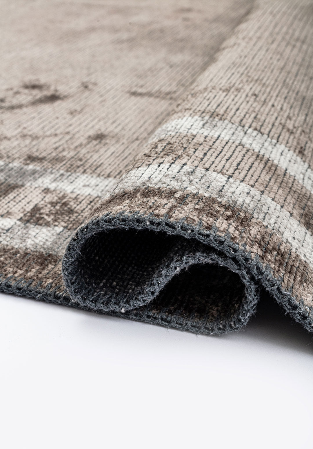 Twist Dark Grey  - Light Grey Rug