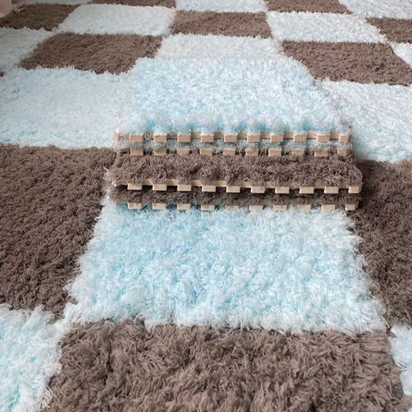 Fluffy Puzzle Tile Set - Skyline Breeze