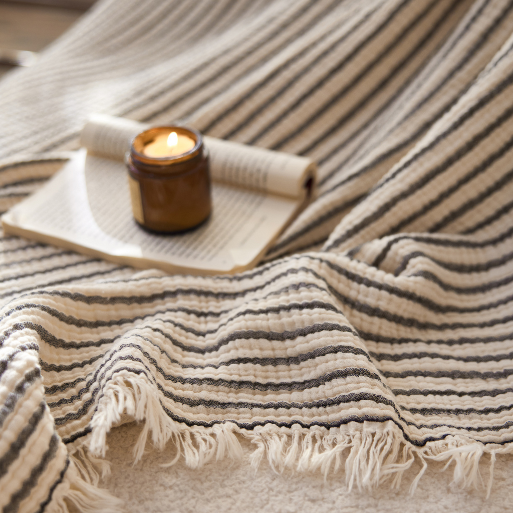 Woven Stripe Throw Blanket