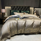 Talia Gold Egyptian Cotton Satin Bedding Set