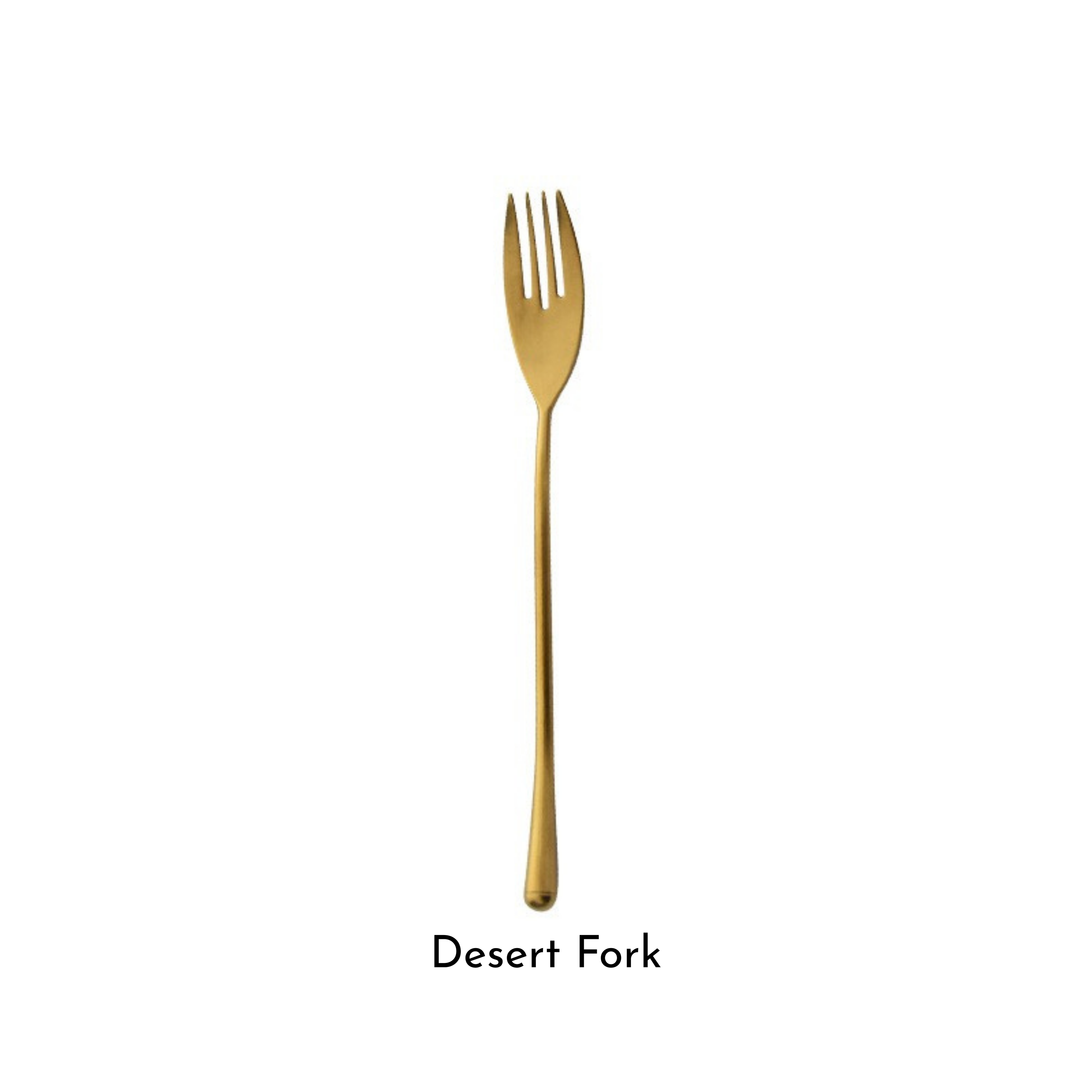 Retro Matte Gold Cutlery
